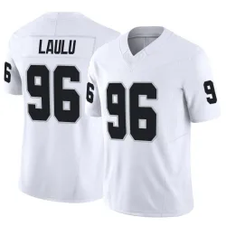 Men's Jonah Laulu Las Vegas Raiders No.96 Limited Vapor F.U.S.E. Jersey - White