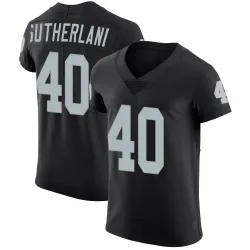 Men's Jonathan Sutherland Las Vegas Raiders No.40 Elite Team Color Vapor Untouchable Jersey - Black