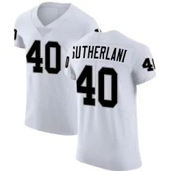 Men's Jonathan Sutherland Las Vegas Raiders No.40 Elite Vapor Untouchable Jersey - White