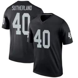 Men's Jonathan Sutherland Las Vegas Raiders No.40 Legend Jersey - Black