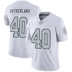 Men's Jonathan Sutherland Las Vegas Raiders No.40 Limited Color Rush Jersey - White