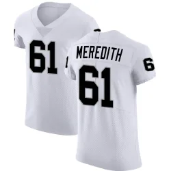 Men's Jordan Meredith Las Vegas Raiders No.61 Elite Vapor Untouchable Jersey - White