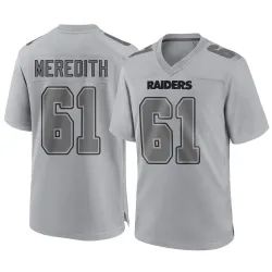 Men's Jordan Meredith Las Vegas Raiders No.61 Game Atmosphere Fashion Jersey - Gray
