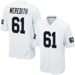 Men's Jordan Meredith Las Vegas Raiders No.61 Game Jersey - White