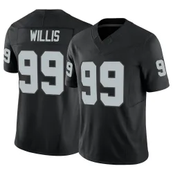 Men's Jordan Willis Las Vegas Raiders No.99 Limited Vapor F.U.S.E. Jersey - Black