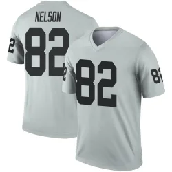 Men's Jordy Nelson Las Vegas Raiders No.82 Legend Inverted Silver Jersey