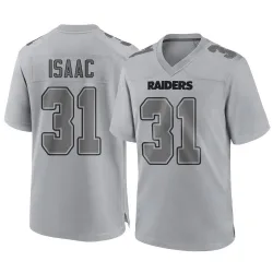 Men's Keenan Isaac Las Vegas Raiders No.31 Game Atmosphere Fashion Jersey - Gray