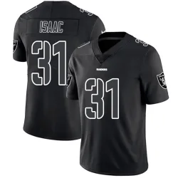 Men's Keenan Isaac Las Vegas Raiders No.31 Limited Jersey - Black Impact