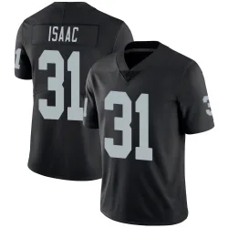 Men's Keenan Isaac Las Vegas Raiders No.31 Limited Team Color Vapor Untouchable Jersey - Black