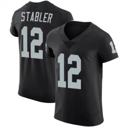 Men's Ken Stabler Las Vegas Raiders No.12 Elite Team Color Vapor Untouchable Jersey - Black