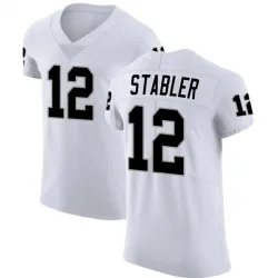 Men's Ken Stabler Las Vegas Raiders No.12 Elite Vapor Untouchable Jersey - White
