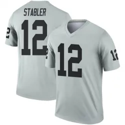 Men's Ken Stabler Las Vegas Raiders No.12 Legend Inverted Silver Jersey