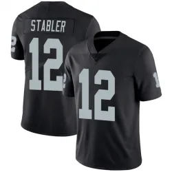 Men's Ken Stabler Las Vegas Raiders No.12 Limited Team Color Vapor Untouchable Jersey - Black