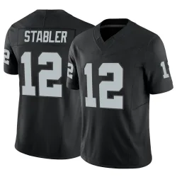 Men's Ken Stabler Las Vegas Raiders No.12 Limited Vapor F.U.S.E. Jersey - Black