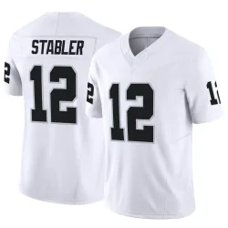 Men's Ken Stabler Las Vegas Raiders No.12 Limited Vapor F.U.S.E. Jersey - White