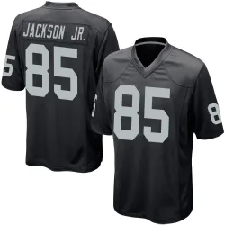 Men's Ketron Jackson Jr. Las Vegas Raiders No.85 Game Team Color Jersey - Black