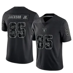 Men's Ketron Jackson Jr. Las Vegas Raiders No.85 Limited Reflective Jersey - Black