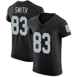 Men's Key'Shawn Smith Las Vegas Raiders No.83 Elite Team Color Vapor Untouchable Jersey - Black
