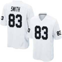 Men's Key'Shawn Smith Las Vegas Raiders No.83 Game Jersey - White