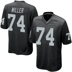 Men's Kolton Miller Las Vegas Raiders No.74 Game Team Color Jersey - Black