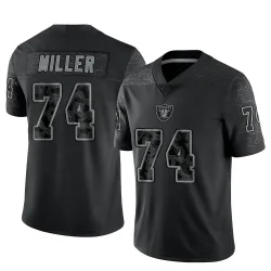 Men's Kolton Miller Las Vegas Raiders No.74 Limited Reflective Jersey - Black