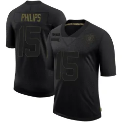 Men's Kyle Philips Las Vegas Raiders No.15 Limited 2020 Salute To Service Jersey - Black