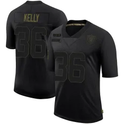 Men's Kyu Blu Kelly Las Vegas Raiders No.36 Limited 2020 Salute To Service Jersey - Black