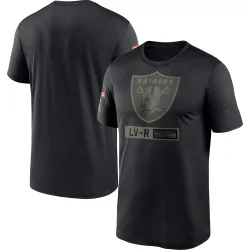 Men's Las Vegas Raiders No. 2020 Salute to Service Team Logo Performance T-Shirt - Black