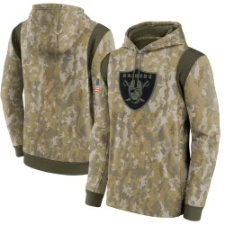 Men's Las Vegas Raiders No. 2021 Salute to Service Therma Performance Pullover Hoodie - Camo