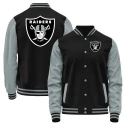 Men's Las Vegas Raiders No. Full-Snap Jacket - Black/Gray