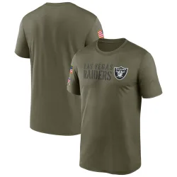 Men's Las Vegas Raiders No. Legend 2022 Salute to Service Team T-Shirt - Olive