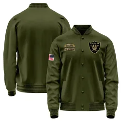 Men's Las Vegas Raiders No. Salute to Service Sideline Performance Jacket - Olive