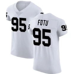 Men's Leki Fotu Las Vegas Raiders No.95 Elite Vapor Untouchable Jersey - White