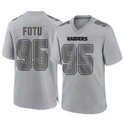 Men's Leki Fotu Las Vegas Raiders No.95 Game Atmosphere Fashion Jersey - Gray