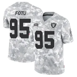 Men's Leki Fotu Las Vegas Raiders No.95 Limited 2024 Salute to Service Jersey - Arctic Camo