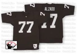 Men's Lyle Alzado Las Vegas Raiders No.77 Authentic Throwback Jersey - Black