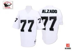 Men's Lyle Alzado Las Vegas Raiders No.77 Authentic Throwback Jersey - White