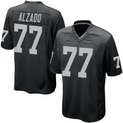 Men's Lyle Alzado Las Vegas Raiders No.77 Game Team Color Jersey - Black