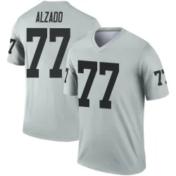 Men's Lyle Alzado Las Vegas Raiders No.77 Legend Inverted Silver Jersey