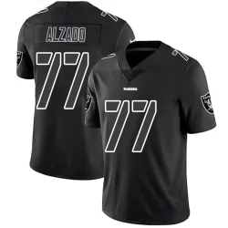 Men's Lyle Alzado Las Vegas Raiders No.77 Limited Jersey - Black Impact