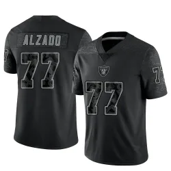 Men's Lyle Alzado Las Vegas Raiders No.77 Limited Reflective Jersey - Black