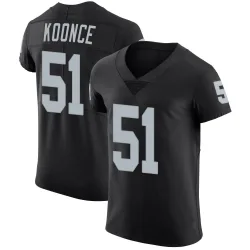 Men's Malcolm Koonce Las Vegas Raiders No.51 Elite Team Color Vapor Untouchable Jersey - Black