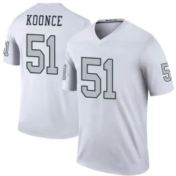 Men's Malcolm Koonce Las Vegas Raiders No.51 Legend Color Rush Jersey - White
