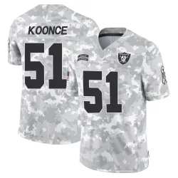 Men's Malcolm Koonce Las Vegas Raiders No.51 Limited 2024 Salute to Service Jersey - Arctic Camo
