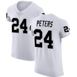 Men's Marcus Peters Las Vegas Raiders No.24 Elite Vapor Untouchable Jersey - White