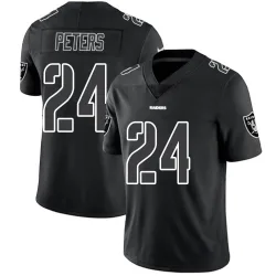 Men's Marcus Peters Las Vegas Raiders No.24 Limited Jersey - Black Impact