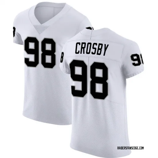 Las Vegas Raiders Maxx Crosby Jersey Pendant, 14K White - The GLD Shop