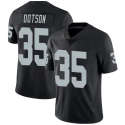 Men's Mello Dotson Las Vegas Raiders No.35 Limited Team Color Vapor Untouchable Jersey - Black
