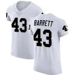 Men's Michael Barrett Las Vegas Raiders No.43 Elite Vapor Untouchable Jersey - White
