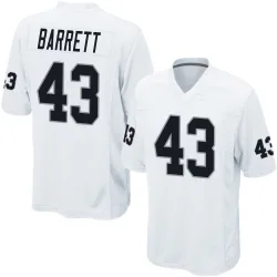 Men's Michael Barrett Las Vegas Raiders No.43 Game Jersey - White